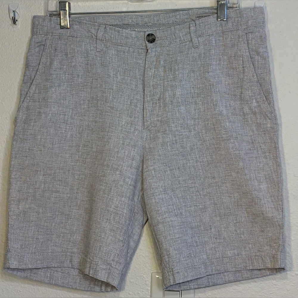 Men's Goodfellow & Co. Light Gray Casual Linen-Blend Shorts - Sz 32